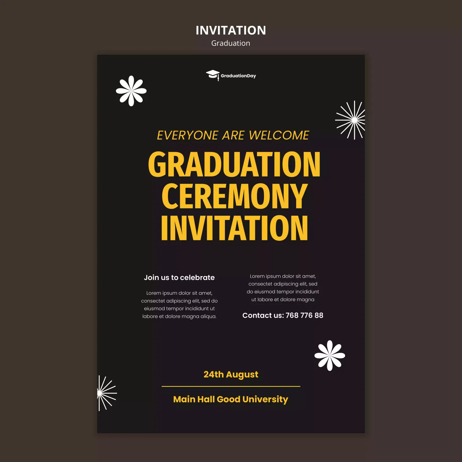 Invitation card design 6